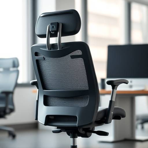 Ergonomisk kontorstol med justerbar ryggstøtte og armlener